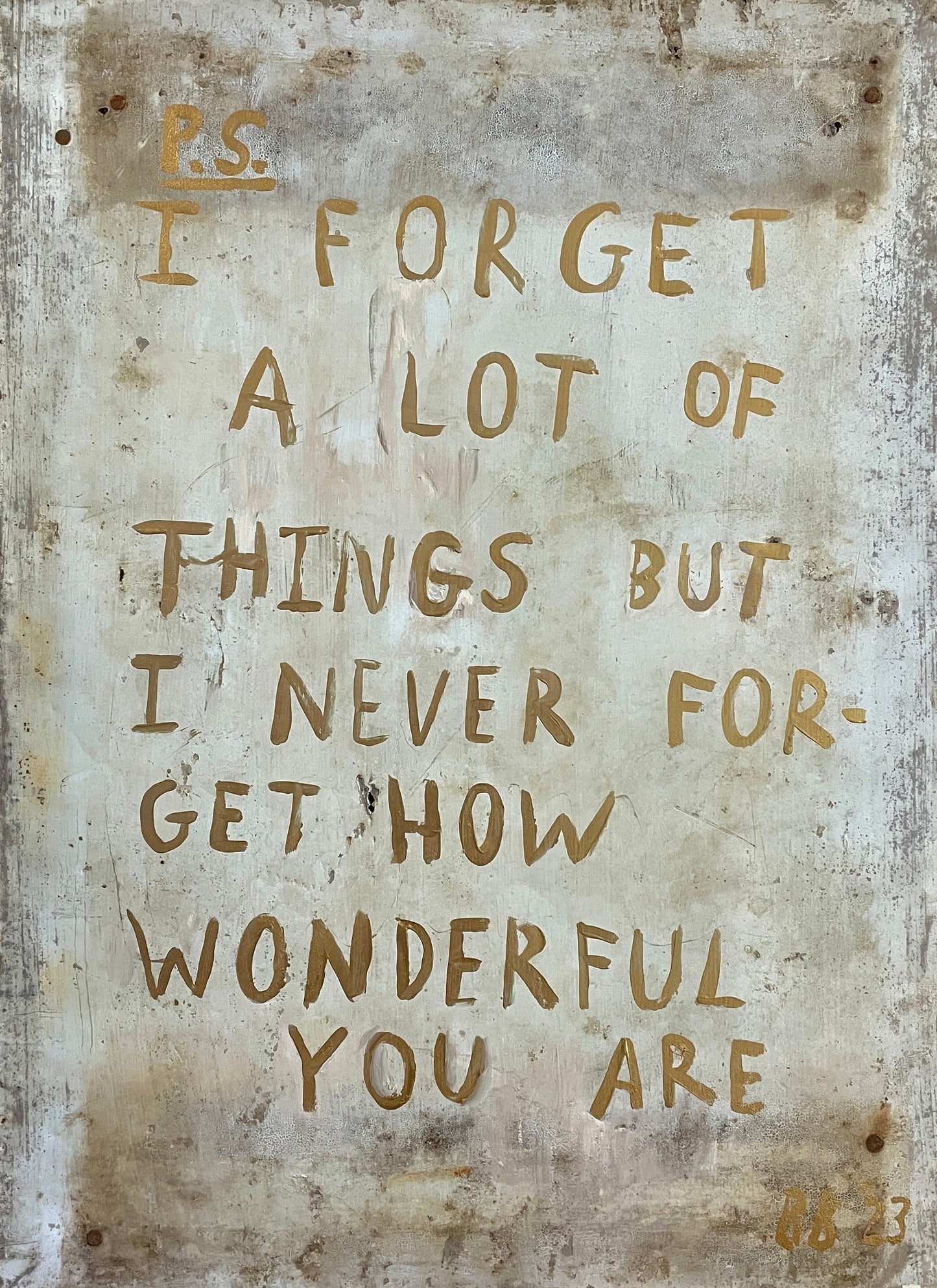 I forget a lot of things...